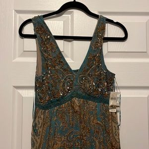 Anthropologie beaded maxi dress